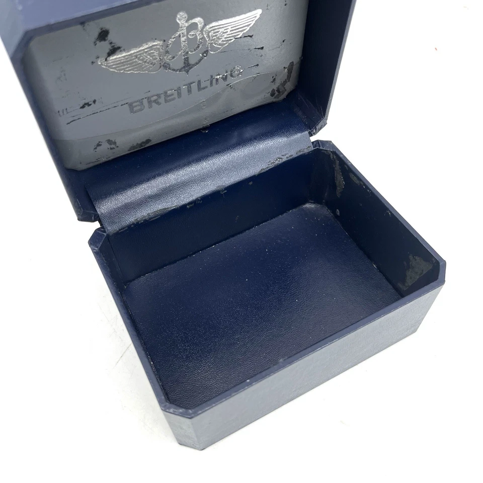 Scatola Box Breitling Vintage blu BOX custodia no cuscino - Imagen 3 de 4