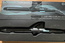 Open Box Bio Ionic Long Barrel Styler 1.25 Inch BLACK Pro Curling Iron