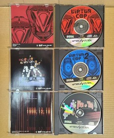 SEGA SATURN VIRTUA GUN 2 Controllers + VIRTUA COP 1 2 House of the dead HSS-0152