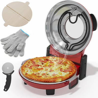 12'' Portable Electric Pizza Oven with Temperature Control & Stone