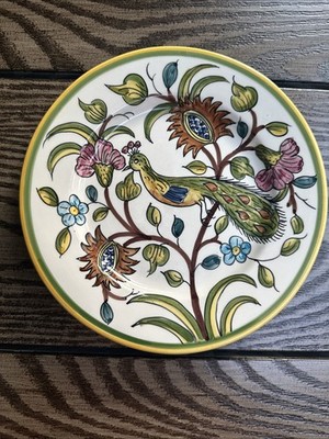 Noble Excellence Green Bird 9 1/4 Salad Plate Made In Portugal