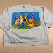 Vintage 90s Disney Winnie the Pooh Tigger eeyore Sweatshirt 2xl women's piglet
