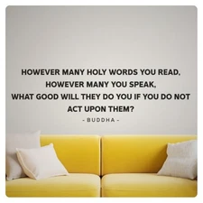 Buddha How Ever Many Words Inspirational Wall Decal Sticker Quote Home Decor