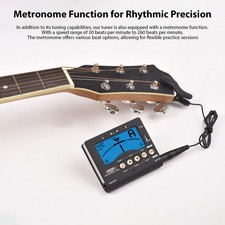 Guitar Tuner For Chromatic Guitar Bass Violin Ukulele Backlight LCD UWRE