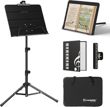 Dual-Use Folding Sheet Music Stand  Desktop Book Stand W/ Portable Carrying Bag