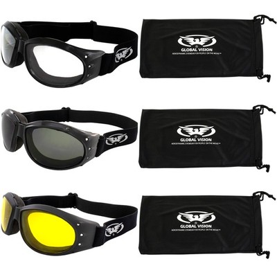 Global Vision Eliminator Goggles Motorcycle Padded Airsoft Cycling Dust Storm