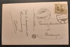 Luxembourg 1923 postmark on postcard to Rodange