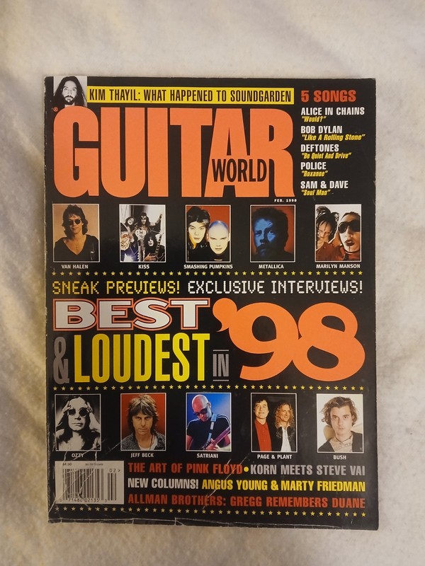 Guitar World Magazine February 1998 Best & Loudest in '98 Cover