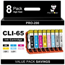 Miss Deer CLI-65 Ink Cartridges High Yield for Canon 65 Ink