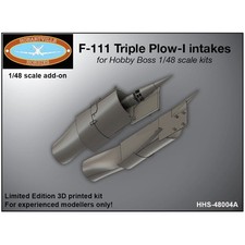 1/48 F-111A/C, EF-111A Seamless Triple Plow-I Intakes for Hobby Boss Kits