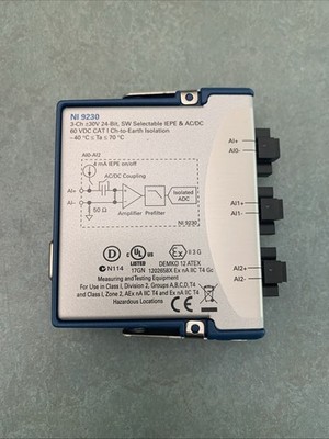 National Instruments NI 9230 3-Channel 30V 24-Bit IEPE & AC/DC Analog Input
