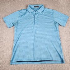 G/FORE Shirt Mens Medium Blue Golf Performance Polo Short Sleeve Outdoor Casual