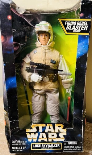 Star Wars Luke Skywalker in Hoth Gear 12" Figure 1997 Kenner W/ Blaster NIB