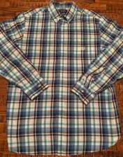 Chaps Performance Men's Long Sleeve Plaid Button-Down Shirt Large