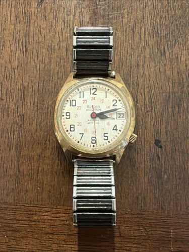 Vintage 1976 Bulova Accutron cal.2181 Railroad Approved Watch With Date Watch