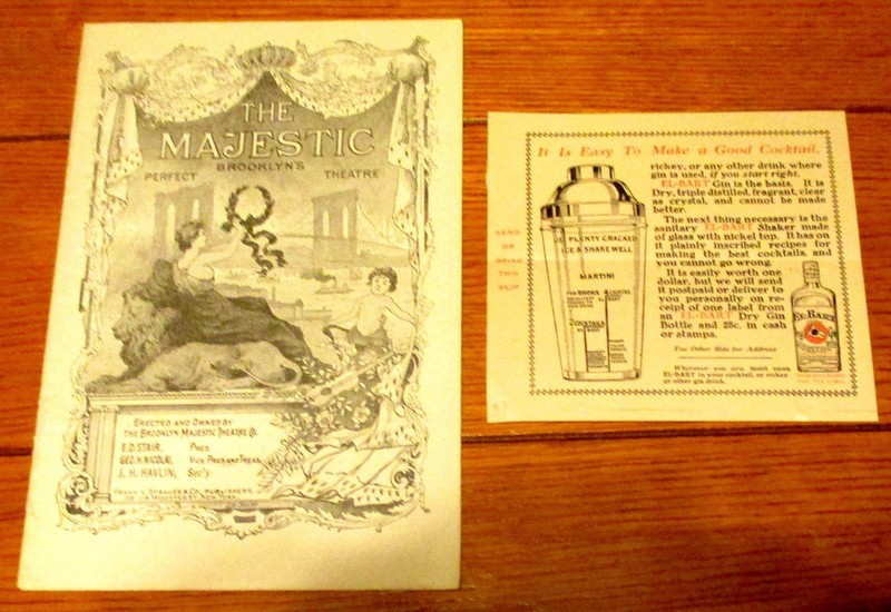 1916 Broadway Playbill "The Spring Maid" W/Eva Olivotti  Majestic Theatre +Bonus