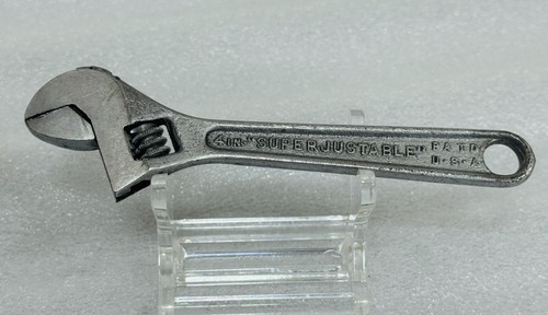 J.H. Williams & Co Superjustable 4" Crescent Adjustable Wrench Made in USA Used