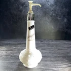 Vintage 1960’s Jergens Milk Glass Genie Shaped Lotion Bottle With Pump Hobnail
