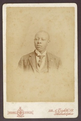 African American Bald Gentleman 1890 Cabinet Card Well Dressed Man J14599