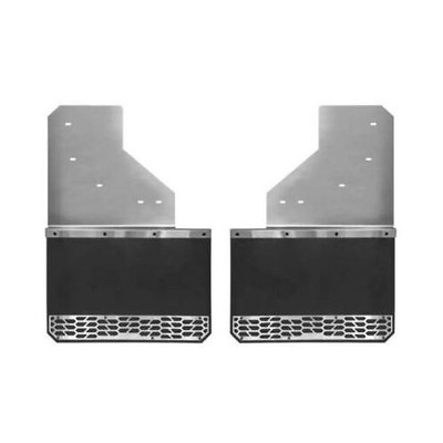 Putco 78495 Brushed Solid Stainless Steel Mud Skins Rear Mud Flaps (Pair) NEW