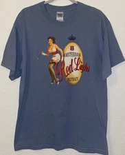 AMSTERDAM  First Red Light Mens TShirt Sz. Large Gildan Activewear Ultra Cotton 