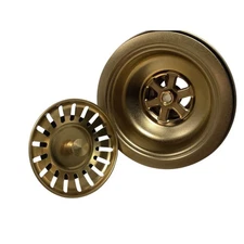 Signature Hardware 441101 Atlas 3-1/2" Basket Strainer - Matte Gold