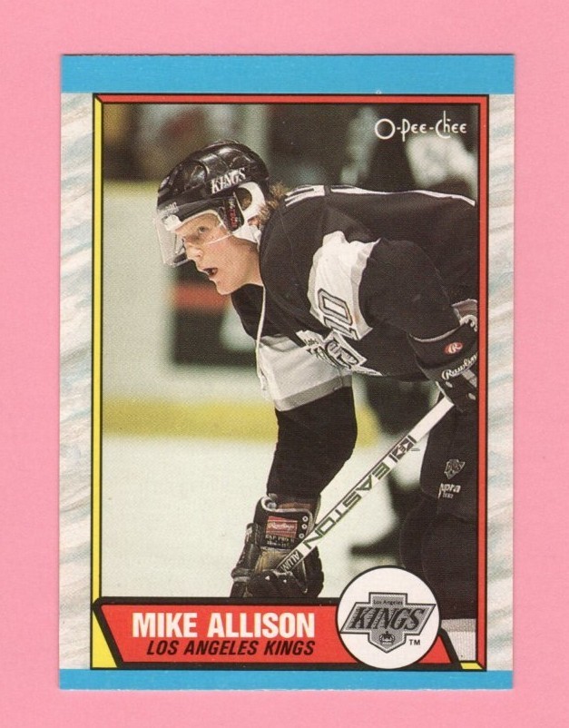 1989-90  O-Pee-Chee Mike Allison #141 Los Angeles Kings
