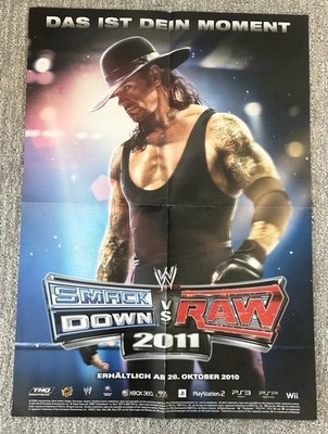 Rare German WWE SmackDown vs. Raw 2011 XBOX, PSP, PlayStation Video Game Poster
