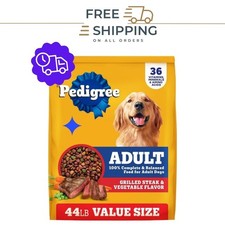 Pedigree  Complete Nutrition Adult Dry Dog Food - Steak  Vegetables - 44 Ibs