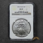 1996 American 1oz Silver Eagle  $1 - NGC MS69 - Philadelphia