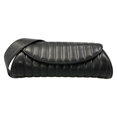 JIL SANDER Cannolo Quilted Small Black Leather Shoulder Bag | eBay