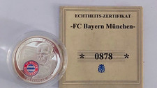 100 Jahre FC Bayern M&uuml;nchen Medaille Cu versilbert Farbdruck PP 2000 Aufl.9999