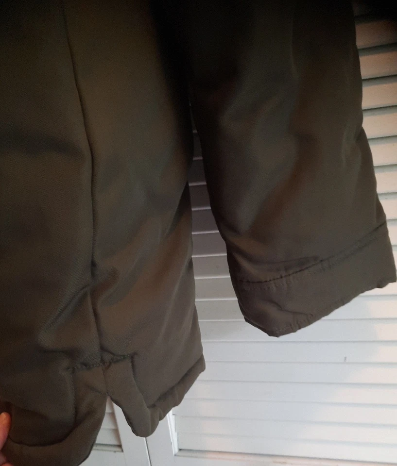 Antigua Chaqueta Azul Marino Para Hombres Parka Abrigo Verde Imitación Piel Capucha Forrada Aislada Cálida Talla XXL Foto 4 de 4