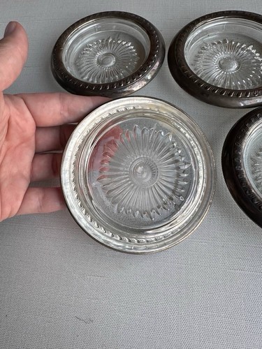 STERLINGSILBER VON RAIMOND GLASUNTERSETZER 5 STÜCK Vintage - Bild 3 von 4