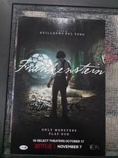 FRANKENSTEIN 12x18  cast signed JSA COA guillermo del toro, christoph waltz