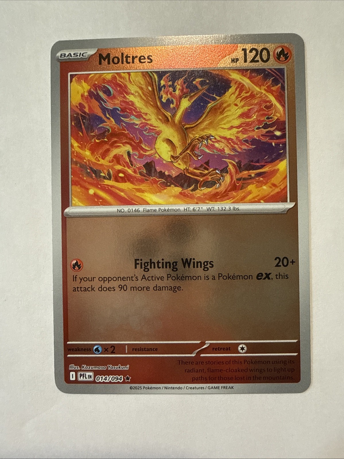 Moltres 014/094 Reverse Holo Pokemon Phantasmal Flames NM