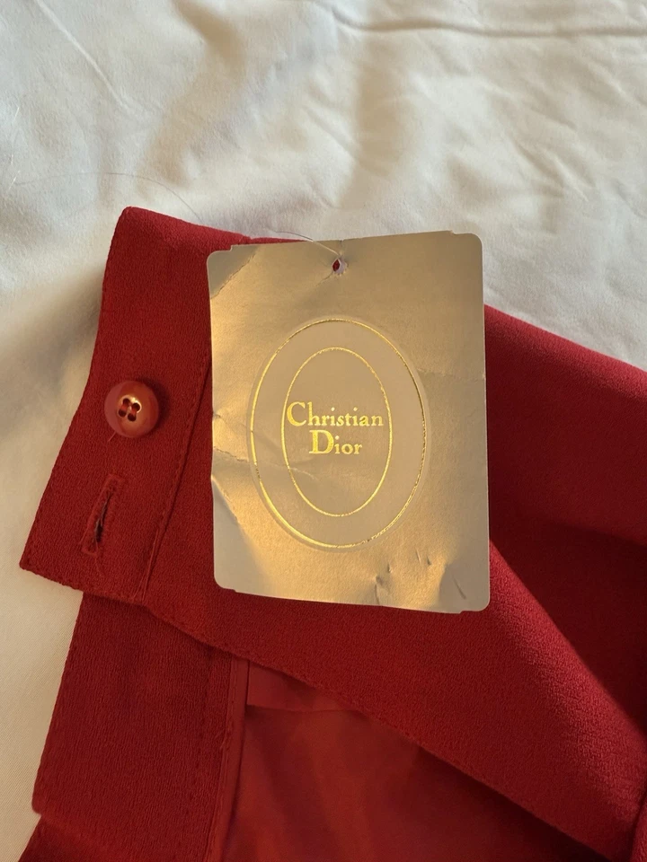 Traje De Colección Christian Dior Alquimia Raro Rojo Para Mujer 1980 Hecho en EE. UU. Talla 4 Foto 3 de 4