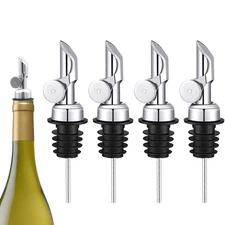 Weighted Stainless Steel Liquor Bottle Pourers: Auto Flip Spouts for Precise ...