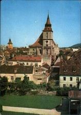 Black Church Brasov Romania vintage postcard z844