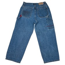 Vintage Bugle Boy Carpenter Jeans Baggy Wide Leg Actual 32x29 Skater Hip Hop Y2K