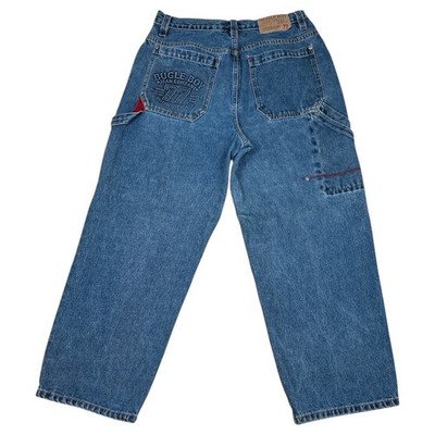 Vintage Bugle Boy Carpenter Jeans Baggy Wide Leg Actual 32x29 Skater Hip Hop Y2K