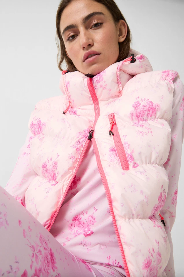 LoveShackFancy Bogner Fire+Ice Women Pink Naima Quilted Vest Size 40/L NWT - Image 4 of 4