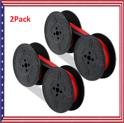 Universal Typewriter Ribbon Twin Spool Replacement Pack - Black Ink (2 Pcs) USA