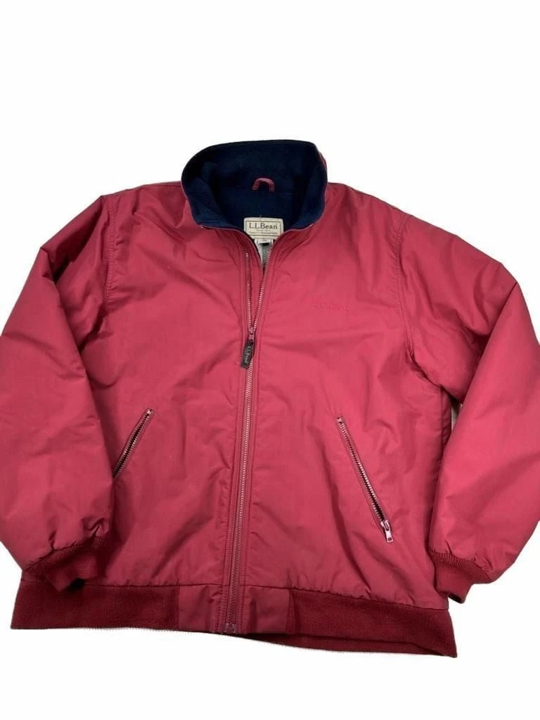 Vintage L.L.Bean Fleece-Lined Warm-Up Bomber Jacket Red Men's Large