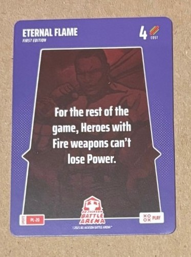 Bo Jackson Battle Arena Alpha Update Eternal Flame #PL-20 Play SP