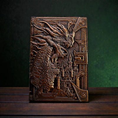 (Video) Dnd Journal D&D Notebook with 3D Dragon Embossed Hardcover 5.5X8.5X0.5''