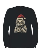 Cozy Christmas Sloth with Cocoa Women's Sweatshirt