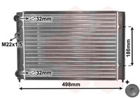 VAN Wezel WasserküHler MotorküHler Mechanisch GefüGt FüR VW Golf III 1H1 1.6