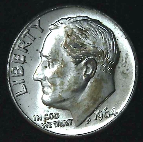 1964-D 10C Roosevelt Dime UNC 90% Silver 26ott0109