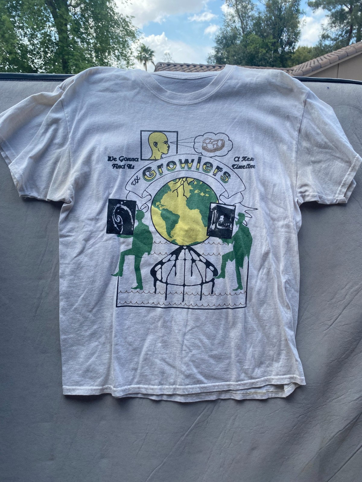 FILA Camicia The Growlers "Row" Lyrics taglia large usata